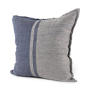 Aubrielle 20L x 20W Gray and Blue Fabric Color Blocked Decorative Pillow Cover - Default Title