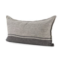 Zadie 14L x 26W Light Gray and Dark Gray Fabric Color Blocked Decorative Pillow Cover - Default Title