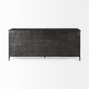 Poppy I 79x16 Black Metal With Glass Door Sideboard - Default Title