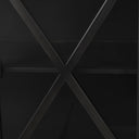 Poppy I 79x16 Black Metal With Glass Door Sideboard - Default Title