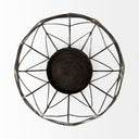 Petiole I Small Gold Toned Metal Table Candle Holder - Default Title