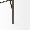 Charlotte 550L Gray Herringbone Fabric Seat w Antique Nickel Metal Frame Bench - Default Title