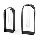 Boyer 51L x 30W x 120H Black Metal WGlass Set of Two Test Tube Decorative Objects - Default Title