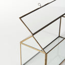 Hutt 16L x 6W x 9H Gold Glass Terrarium Box - Default Title