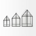 Sikes Medium 8L x 8W x 13H Hut Terrarium WGlass Base - Default Title