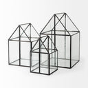 Sikes Medium 8L x 8W x 13H Hut Terrarium WGlass Base - Default Title