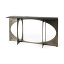 Reinhold IV Black Marble Top Iron Console Table - Default Title