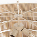 Marimba 40 L x 40 W x 24 H Natural Cane 6 Tier Chandelier - Default Title