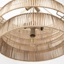 Marimba 40 L x 40 W x 24 H Natural Cane 6 Tier Chandelier - Default Title