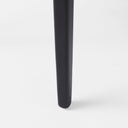 Clara Black Wood W Cream Fabric Seat and Cane Back Armless Dining Chair - Default Title