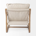 Brayden 283L x 341W x 35H Light Brown Wood W Beige Fabric Seat Accent Chair - Default Title
