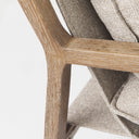 Brayden 283L x 341W x 35H Light Brown Wood W Beige Fabric Seat Accent Chair - Default Title