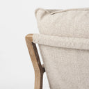 Brayden 283L x 341W x 35H Light Brown Wood W Beige Fabric Seat Accent Chair - Default Title