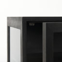 Arelius 20L x 18W x 26H Black-Brown Wood W Black Metal Frame EndSide Table - Default Title