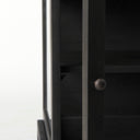 Arelius 20L x 18W x 26H Black-Brown Wood W Black Metal Frame EndSide Table - Default Title