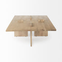 Aida 56 x 34 Rectangular Light Brown Wood Coffee Table - Default Title