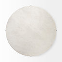 Reinhold 49 Round White Marble Top Gold Metal Base Coffee Table - Default Title