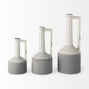 Burton 142H Medium Two Tone Gray Ceramic Jug Vase - Default Title