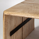 San Andreas 48x305 Rectangular Brown Solid Wood Top and Base Coffee Table - Default Title