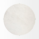 Reinhold 49 Round White Marble Top Gold Metal Base Coffee Table - Default Title