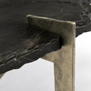 Shale 37 Irregular Live-Edge Black Slate wFlat Iron Base Coffee Table - Default Title