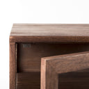 Arelius 20L x 18W x 26H Medium Brown Wood W Black Metal Frame EndSide Table - Default Title