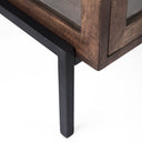Arelius 20L x 18W x 26H Medium Brown Wood W Black Metal Frame EndSide Table - Default Title