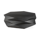 Arreto Black Solid Wood Hexagonal Storage Coffee Table - Default Title