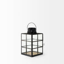 Gamfield 61L x 61W x 106H Small Black Metal and Glass Lantern - Default Title