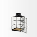 Gamfield 61L x 61W x 106H Small Black Metal and Glass Lantern - Default Title