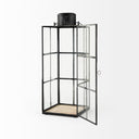 Gamfield 61L x 61W x 167H Large Black Metal and Glass Lantern - Default Title