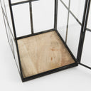 Gamfield 61L x 61W x 167H Large Black Metal and Glass Lantern - Default Title