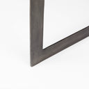 Faye 34L x 34W x 17H Medium Brown Wood WAntique Nickel Metal Base Square Coffee Table - Default Title