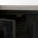 Arelius 36L x 1875W x 63H Black-Brown Wood W Black Metal Base Display Cabinet - Default Title