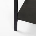Arelius 36L x 1875W x 63H Black-Brown Wood W Black Metal Base Display Cabinet - Default Title