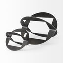 Cusco 60 L x 60 W x 60 H Black Iron Small Gunmetal Geometric Decorative Object - Default Title
