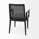 Clara Black Wood W Cream Fabric Seat and Cane Back Dining Chair - Default Title