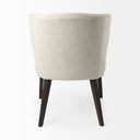 Niles 225L x 240W x 320H Cream Fabric Seat W Dark Brown Wooden Legs Wingback Dining Chair - Default Title