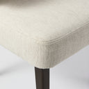 Niles 225L x 240W x 320H Cream Fabric Seat W Dark Brown Wooden Legs Wingback Dining Chair - Default Title
