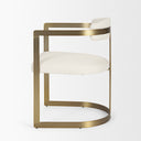 Hollyfield II Cream Fabric Seat W Gold Iron Frame Dining Chair - Default Title