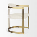 Hollyfield II Cream Fabric Seat W Gold Iron Frame Dining Chair - Default Title