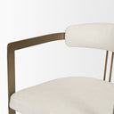 Hollyfield II Cream Fabric Seat W Gold Iron Frame Dining Chair - Default Title