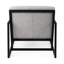 Armelle Gray Fabric Seat WBlack Metal Frame Accent Chair - Default Title