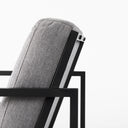 Armelle Gray Fabric Seat WBlack Metal Frame Accent Chair - Default Title