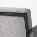 Armelle Gray Fabric Seat WBlack Metal Frame Accent Chair - Default Title