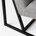 Armelle Gray Fabric Seat WBlack Metal Frame Accent Chair - Default Title