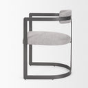 Hollyfield II Gray Fabric Seat W Gray Iron Frame Dining Chair - Default Title