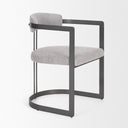 Hollyfield II Gray Fabric Seat W Gray Iron Frame Dining Chair - Default Title