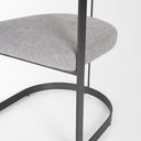 Hollyfield II Gray Fabric Seat W Gray Iron Frame Dining Chair - Default Title