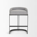 Hollyfield II Gray Fabric Seat W Gray Metal Base Counter Stool - Default Title